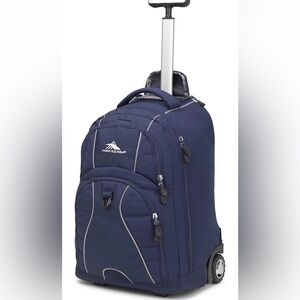 High Sierra Freewheel Wheeled Laptop Backpack, True Navy, 20.5 x 13.5 x 8-Inch